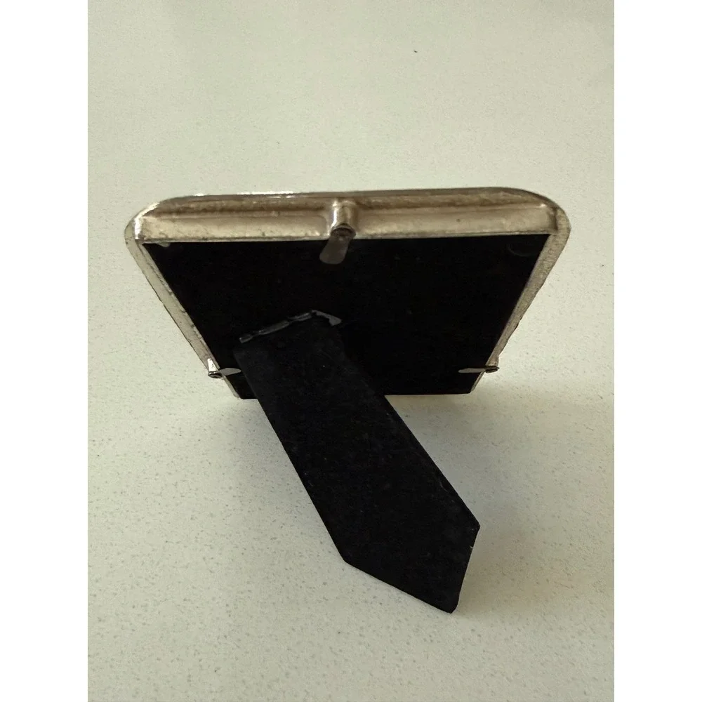 Vintage Style Rhinestone Enamel Miniature Picture Frame‎ Silver Champagne Gold